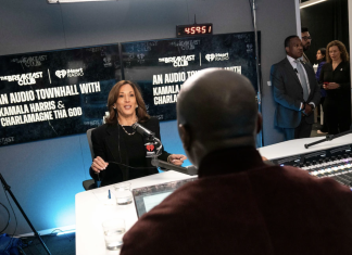 Kamala Harris with Charlamagne Tha God